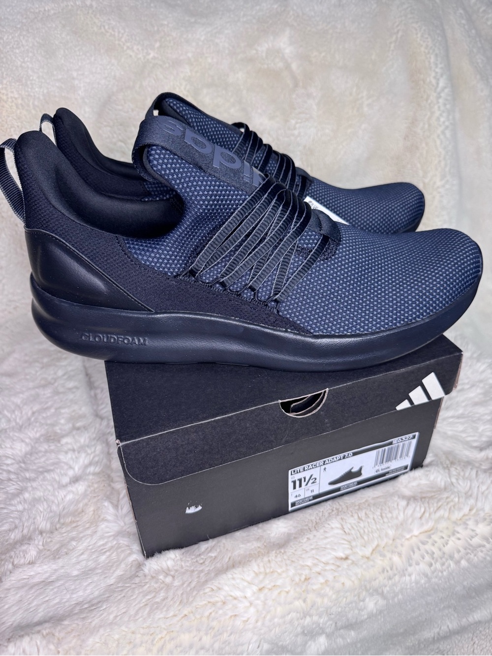 NEW in Box adidas Black Slip-On Athletic Men’s Sneakers - Picture 2 of 6